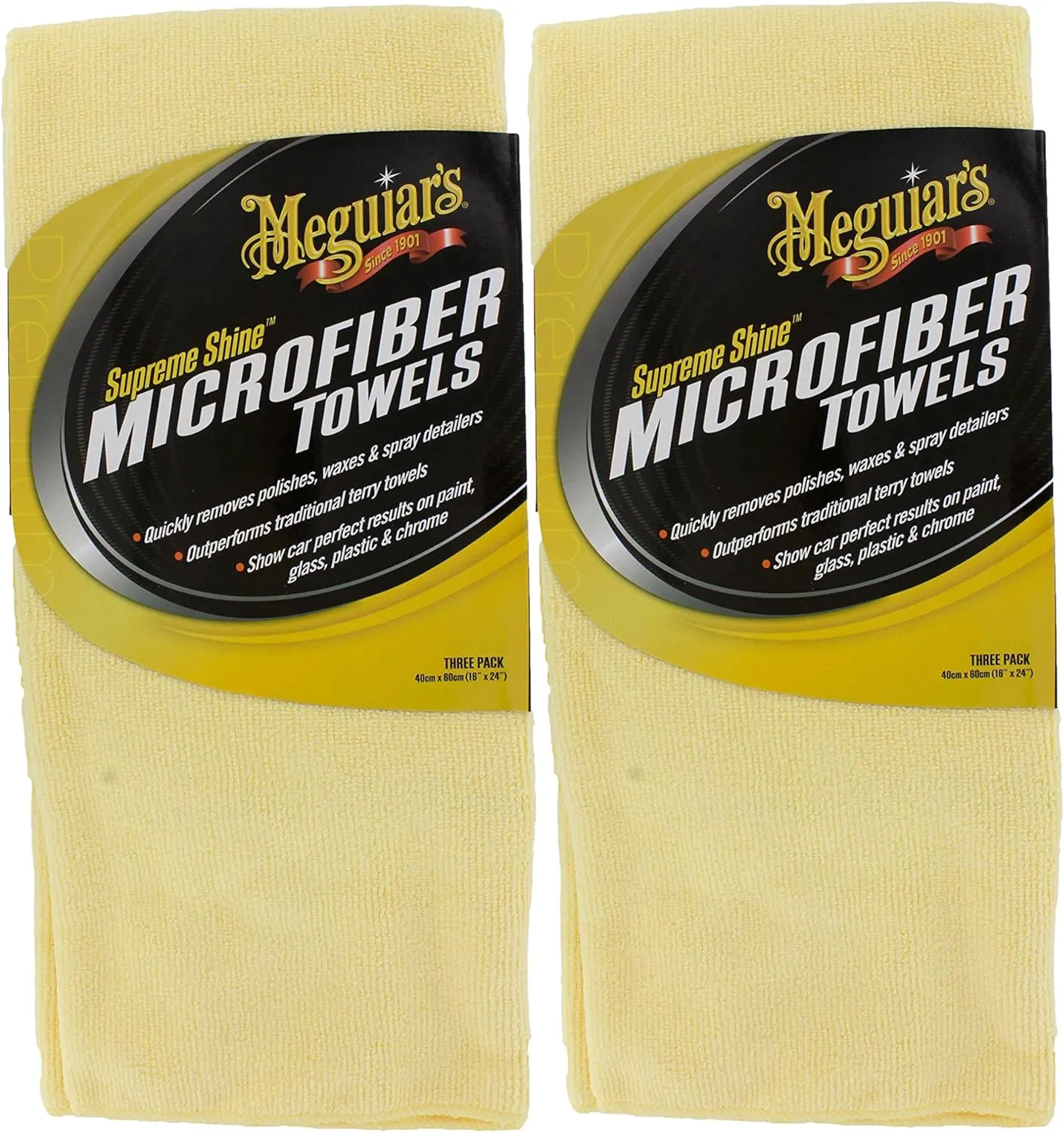 Meguiar's X2020 Supreme Shine Microfiber Towels (2 Packs of 3)