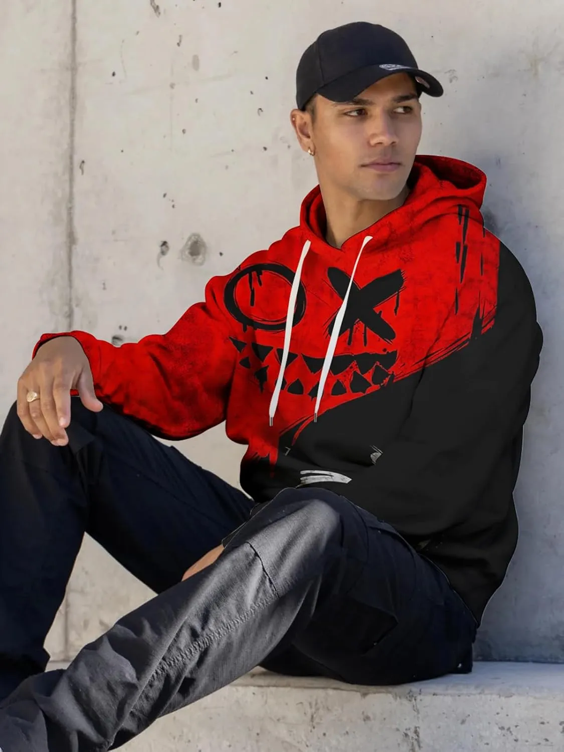 Men 3D Print Pullover Hoodies - Teen Women Graphic Sweatshirt
