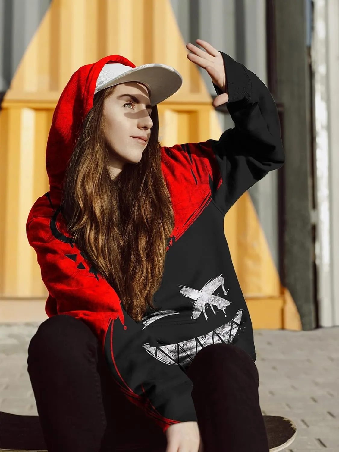 Men 3D Print Pullover Hoodies - Teen Women Graphic Sweatshirt