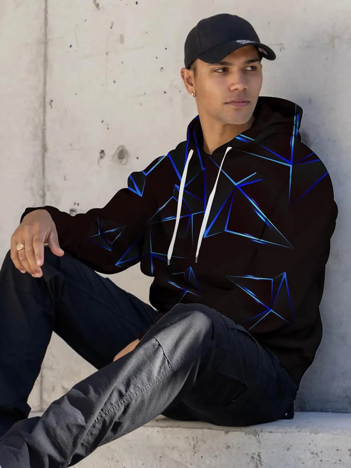 Men 3D Print Pullover Hoodies - Teen Women Graphic Sweatshirt