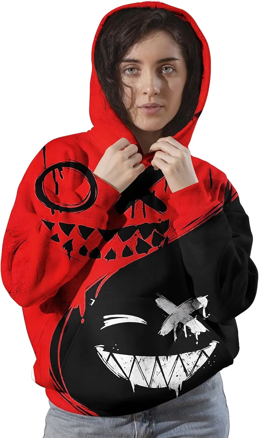 Men 3D Print Pullover Hoodies - Teen Women Graphic Sweatshirt