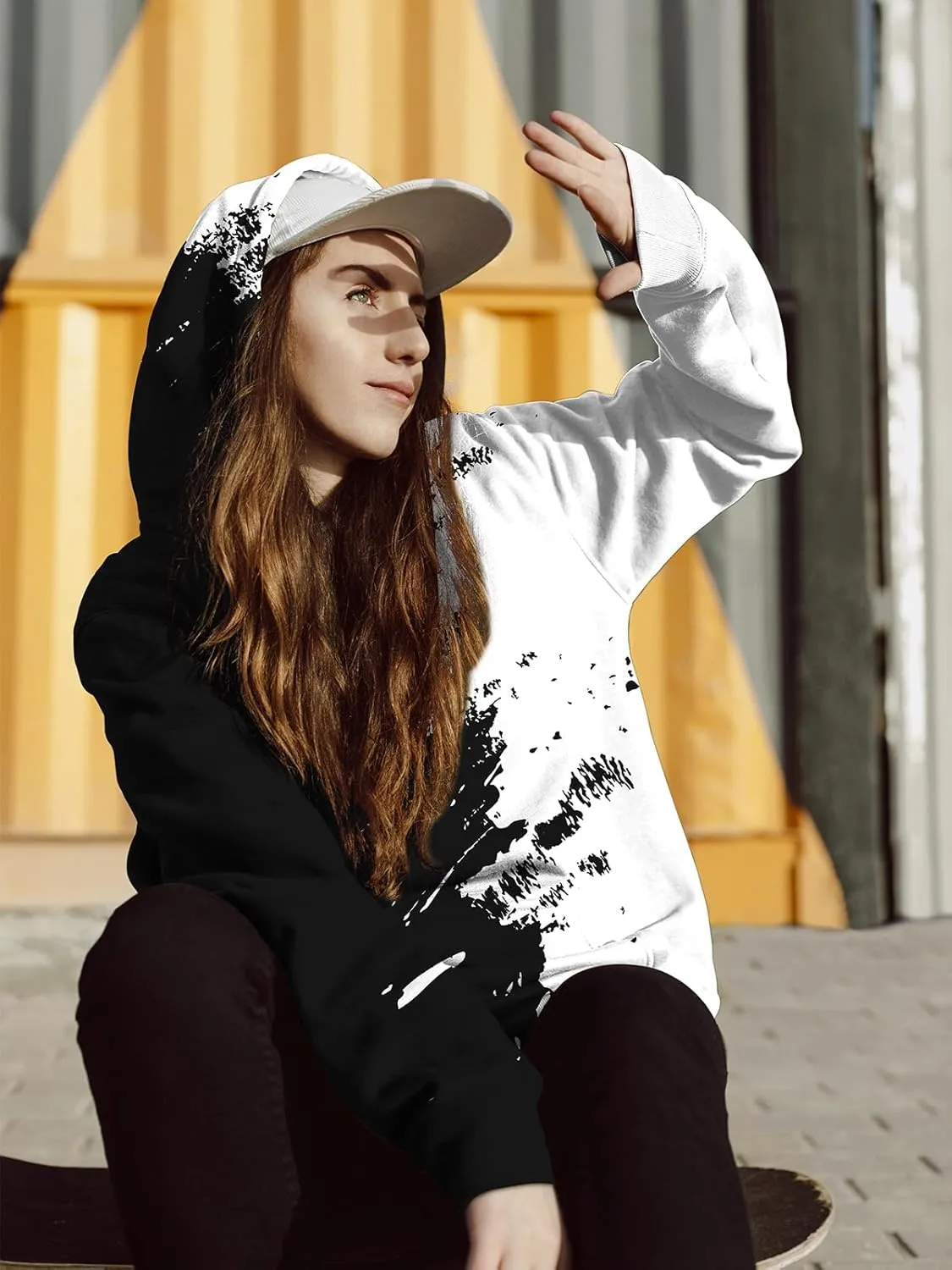 Men 3D Print Pullover Hoodies - Teen Women Graphic Sweatshirt