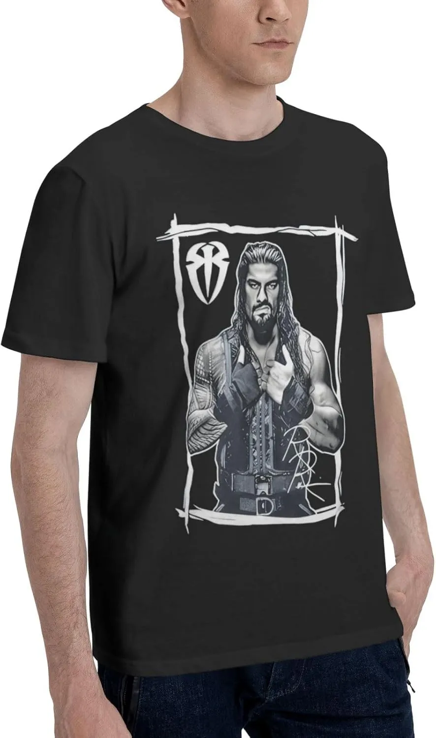 Men Cotton Crewneck Short Sleeve T-Shirt 3D Printed Fashion Graphic Tees Shirts Tops