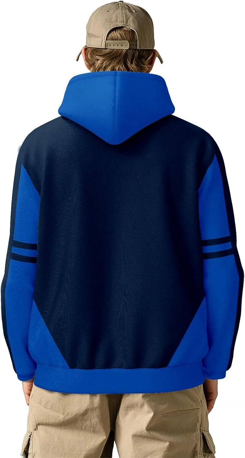 Men's 3D Printed Basketball Hoodies Soft Lightweight Pullover Hooded Sweatshirt Basketball Fans Apparel Team Color Gift