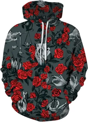 Men's 3d Printed Novelty Hoodie Hip Hop Hoodies Street Graffiti Sweatshirt Casual Pockets Pullover