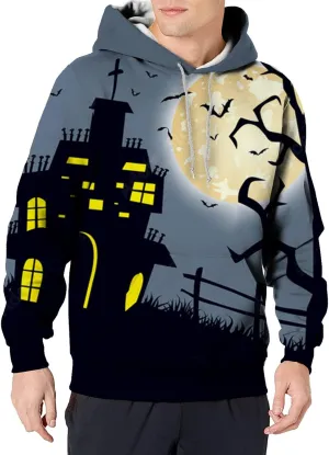 Men's Novelty Hoodie Realistic 3D Print Top Outdoor Sweatshirt Shirt Halloween Printed Animal 3D Printed Hoodies