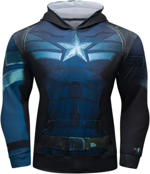 Men's Pullover Hoodie Sweatshirt 3D Printed Adult Graphic Hooded Sweater Outwear Athletic Hoodies with Pocket