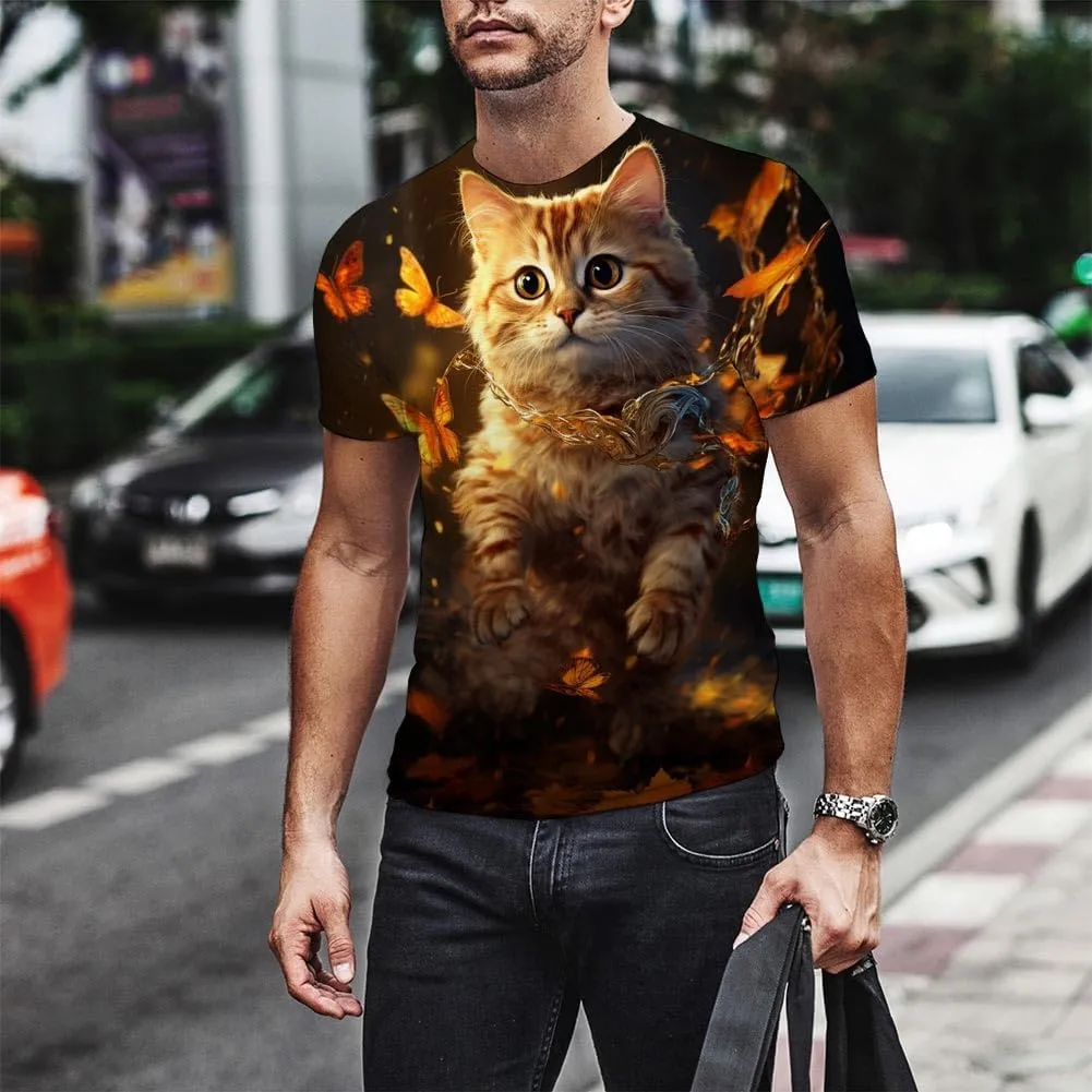 Men's T-Shirt 3D Printed T-Shirt Novelty Graphics T-Shirt Crewneck Tees S-3XL