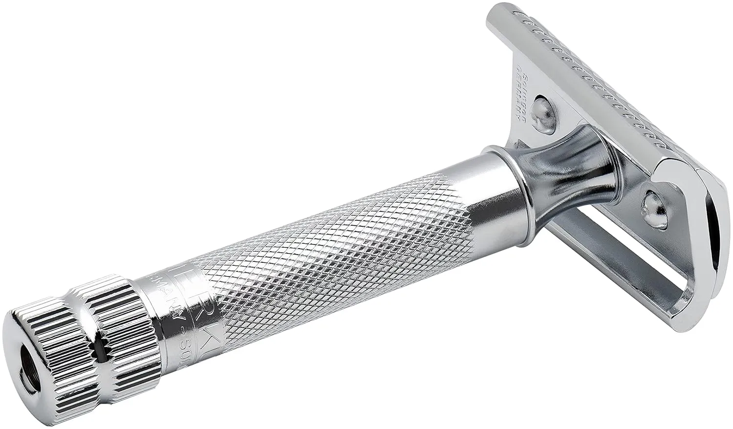 MERKUR 37C Double Edge Safety Razor | Slant Bar Design - Standard Handle | Made in Germany | Plastic-Free | Two Piece Design
