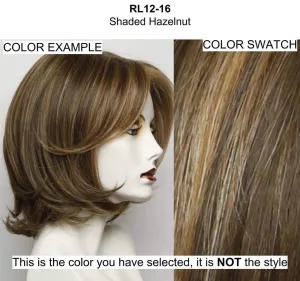 Mesmerized Wig Color RL12/16 HONEY TOAST - 15.5" Sheer Indulgence Long Classic Heat Friendly Synthetic Lace Front Monofilament Top Bundle MaxWigs Hairloss Booklet