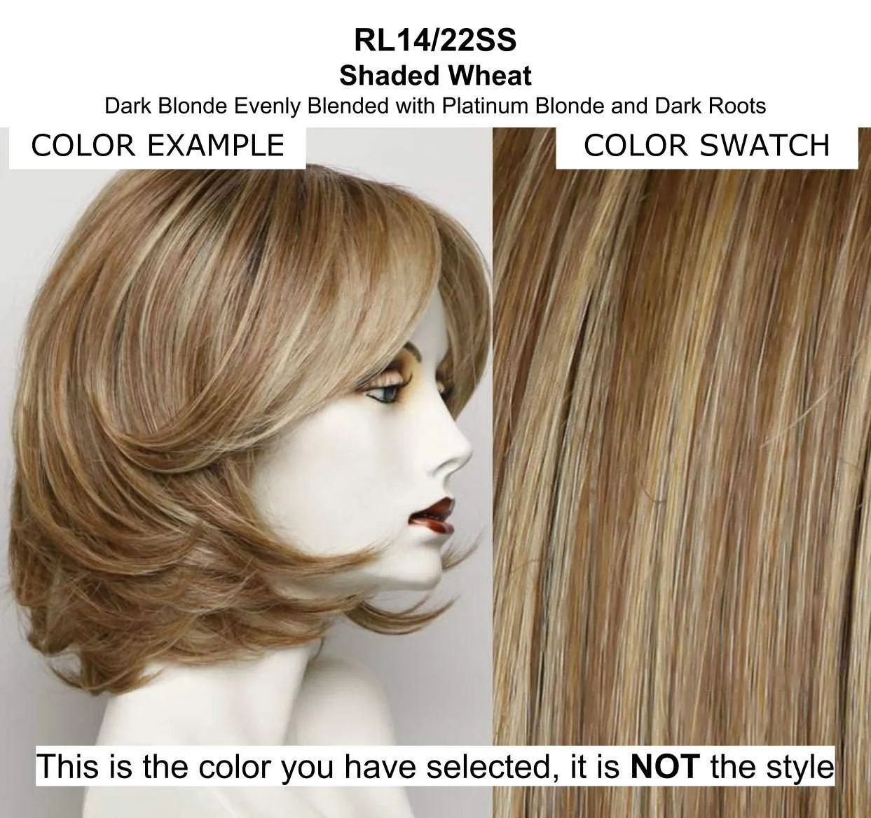 Mesmerized Wig Color SS14/22 SHADED WHEAT - 15.5" Sheer Indulgence Long Classic Heat Friendly Synthetic Lace Front Monofilament Top Bundle MaxWigs Hairloss Booklet