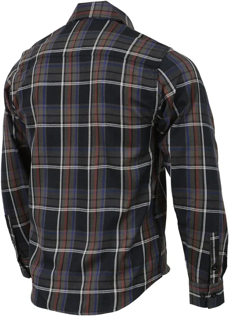 Milwaukee Leather Men’s Casual Cotton Flannel Plaid Long Sleeve Button Down Cotton Shirts