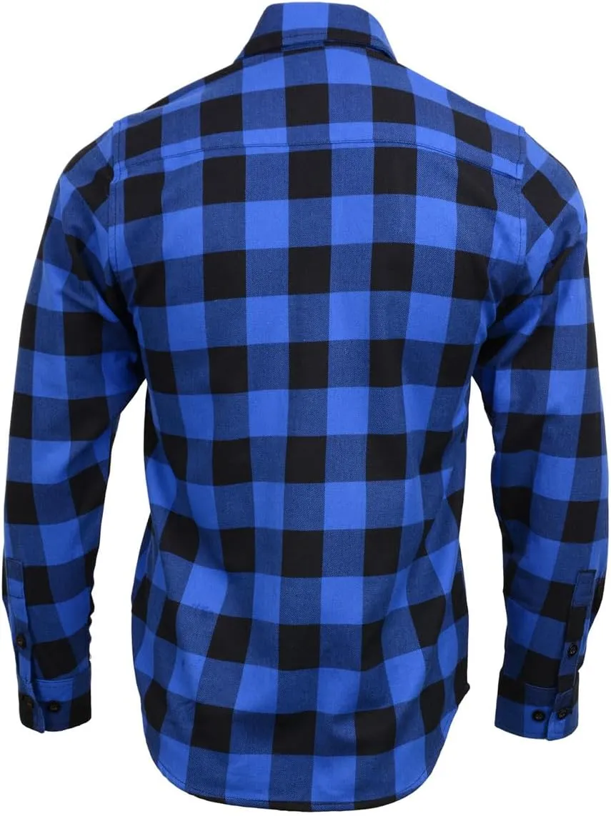 Milwaukee Leather Men’s Casual Cotton Flannel Plaid Long Sleeve Button Down Cotton Shirts