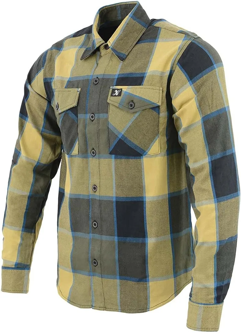 Milwaukee Leather Men’s Casual Cotton Flannel Plaid Long Sleeve Button Down Cotton Shirts
