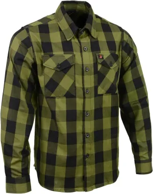 Milwaukee Leather Men’s Casual Cotton Flannel Plaid Long Sleeve Button Down Cotton Shirts