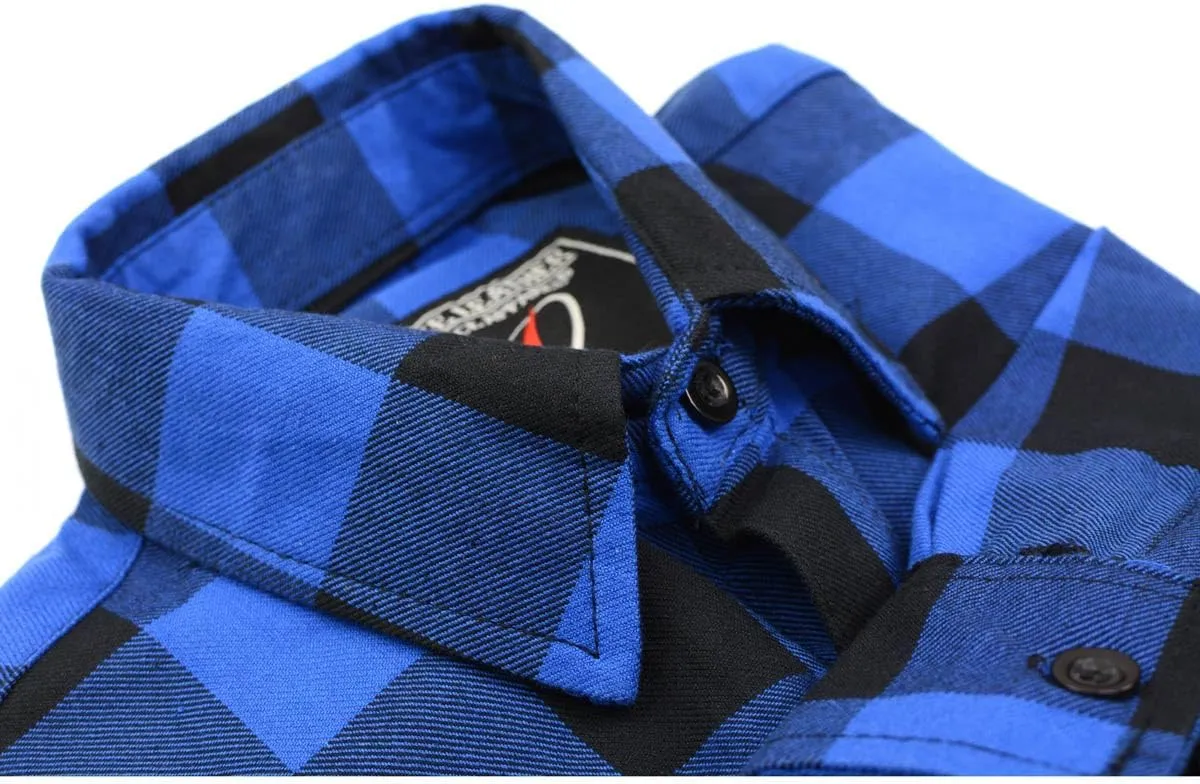 Milwaukee Leather Men’s Casual Cotton Flannel Plaid Long Sleeve Button Down Cotton Shirts
