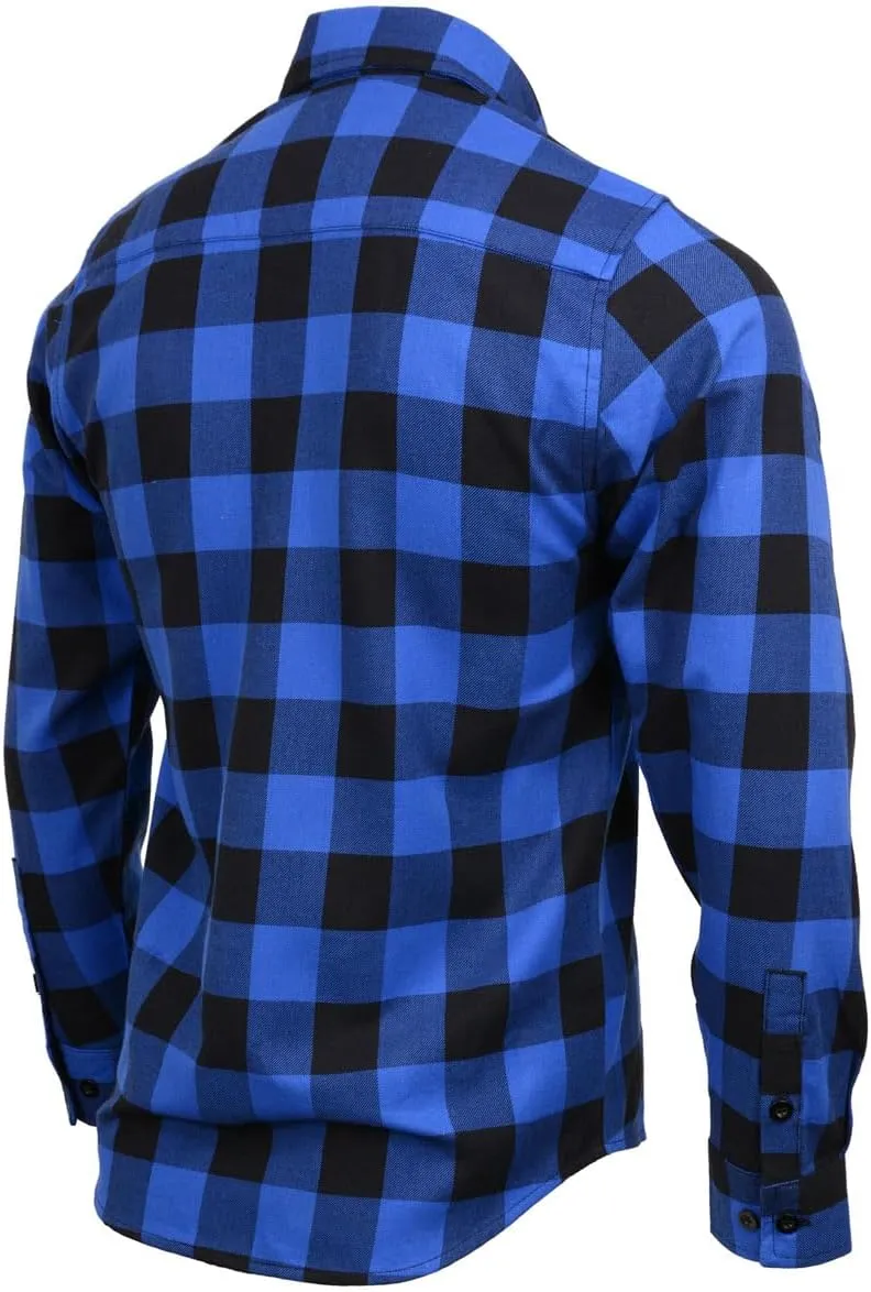 Milwaukee Leather Men’s Casual Cotton Flannel Plaid Long Sleeve Button Down Cotton Shirts