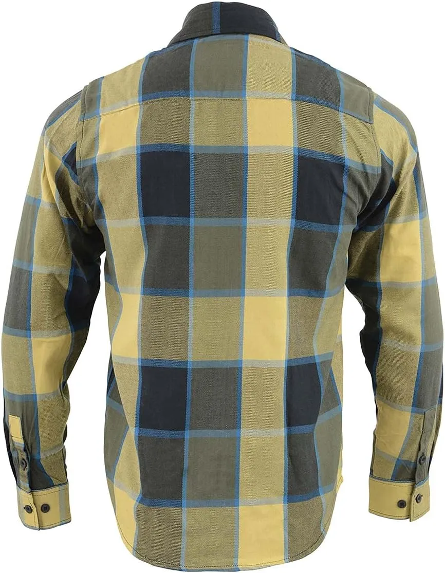 Milwaukee Leather Men’s Casual Cotton Flannel Plaid Long Sleeve Button Down Cotton Shirts