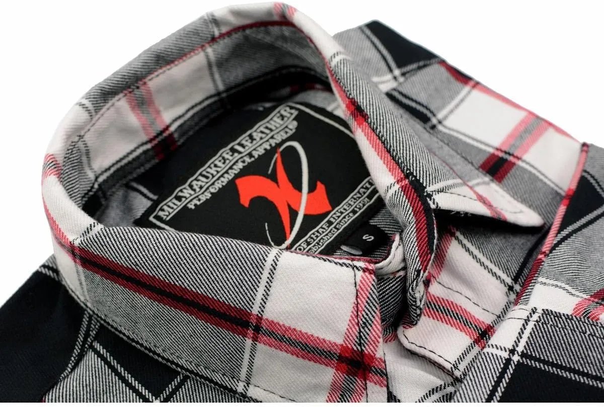 Milwaukee Leather Men’s Casual Cotton Flannel Plaid Long Sleeve Button Down Cotton Shirts