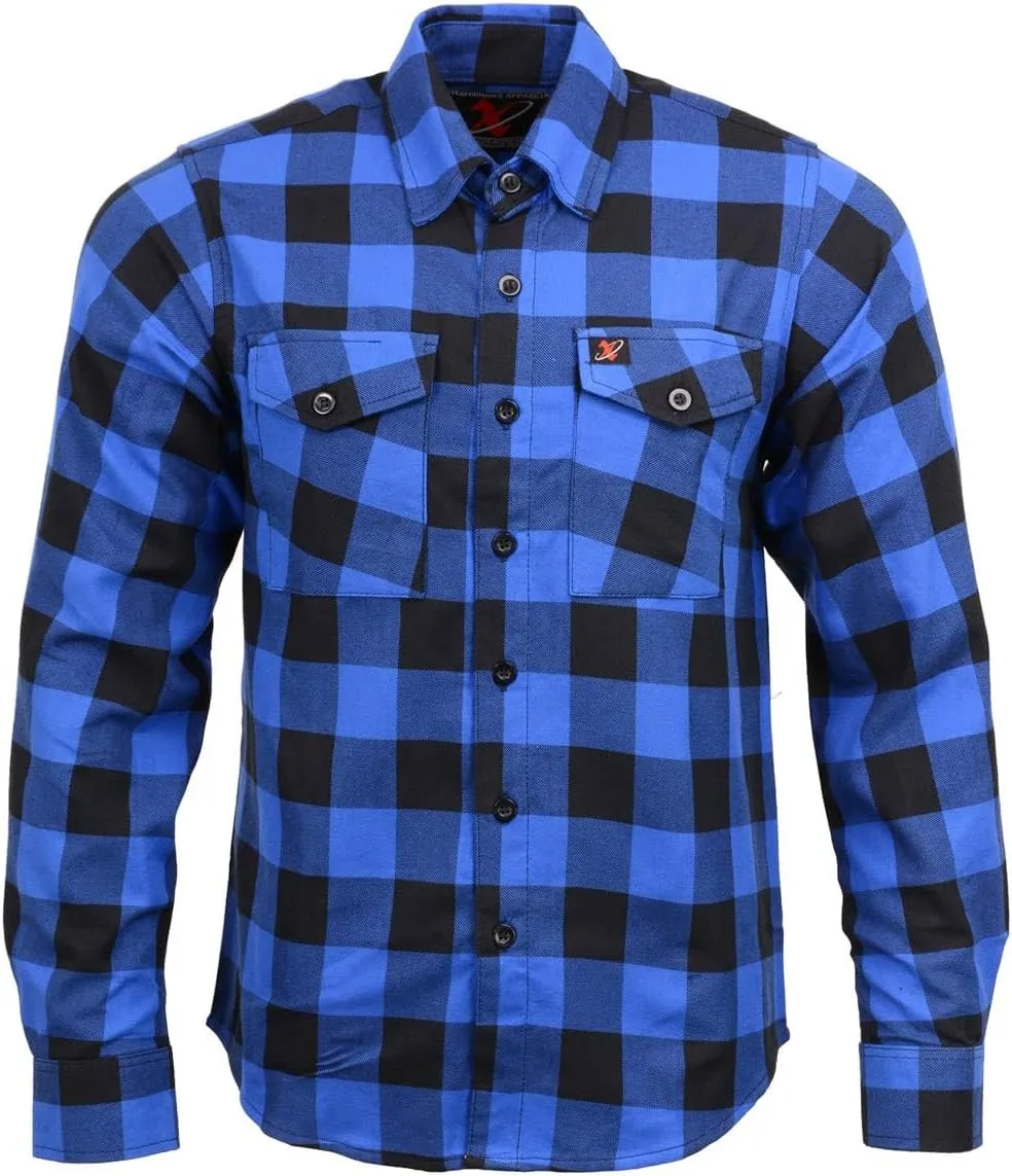 Milwaukee Leather Men’s Casual Cotton Flannel Plaid Long Sleeve Button Down Cotton Shirts