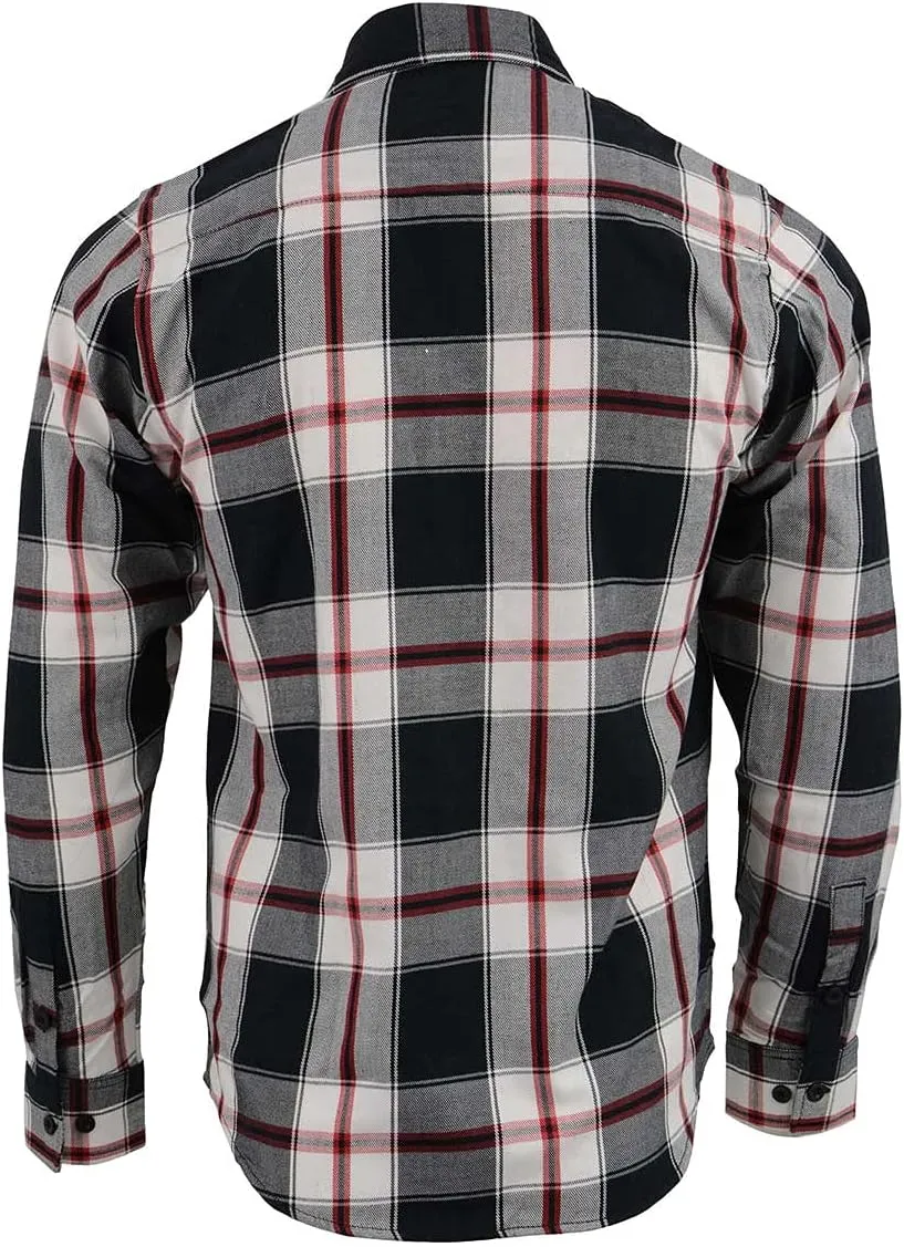 Milwaukee Leather Men’s Casual Cotton Flannel Plaid Long Sleeve Button Down Cotton Shirts