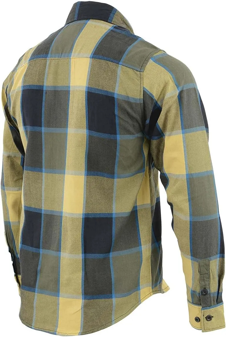 Milwaukee Leather Men’s Casual Cotton Flannel Plaid Long Sleeve Button Down Cotton Shirts