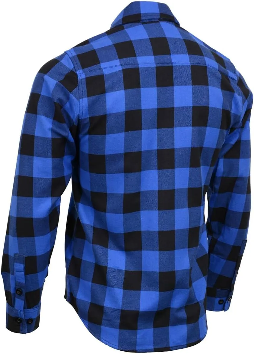 Milwaukee Leather Men’s Casual Cotton Flannel Plaid Long Sleeve Button Down Cotton Shirts