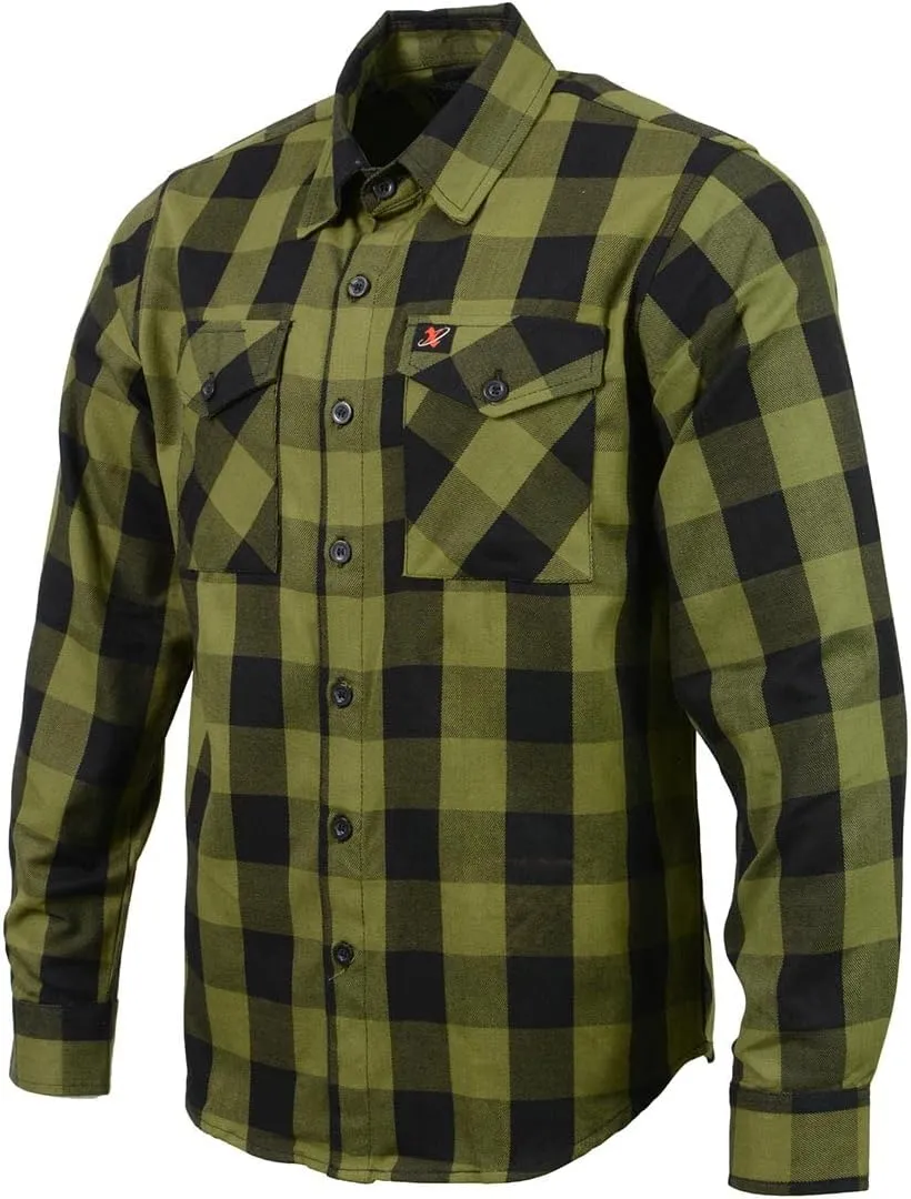Milwaukee Leather Men’s Casual Cotton Flannel Plaid Long Sleeve Button Down Cotton Shirts