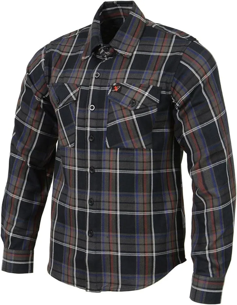 Milwaukee Leather Men’s Casual Cotton Flannel Plaid Long Sleeve Button Down Cotton Shirts