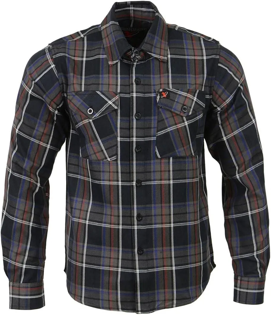 Milwaukee Leather Men’s Casual Cotton Flannel Plaid Long Sleeve Button Down Cotton Shirts