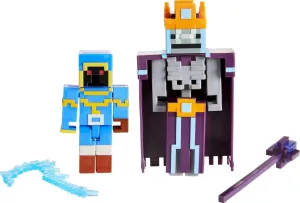 Minecraft Dungeons 3.25" 2-Pk, Arch Illager & Redstone Golem Battle Figures, Great for Playing, Trading, and Collecting, Action and Battle Toy for Boys and Girls Age 6 and Older