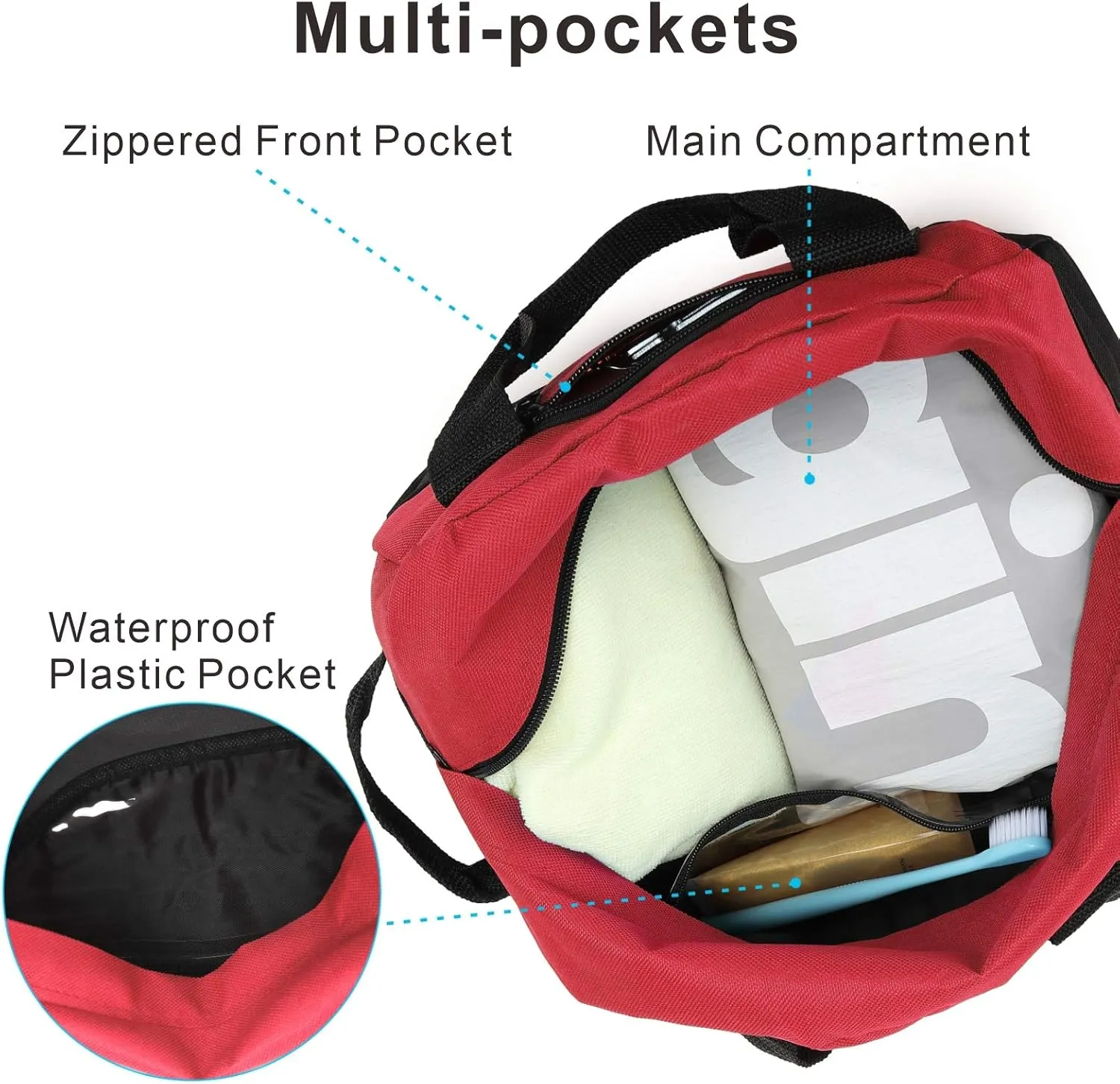 Mini Duffle Bag, 12” Small Sport Travel Carry On Weekender Gym Bag For men and Women