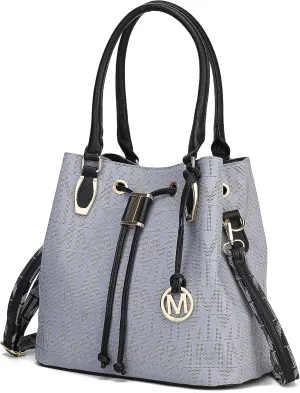 MKF Collection Hobo Bag for Women, Vegan Leather Tassel Shoulder Bag Handbag Purse, Double Handle Crossbody bag by Mia K