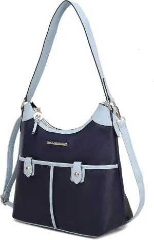 MKF Collection Shoulder Bags for Women, Crossbody Vegan Leather Handbag Purse, Top-Handle Hobo Tote Bag