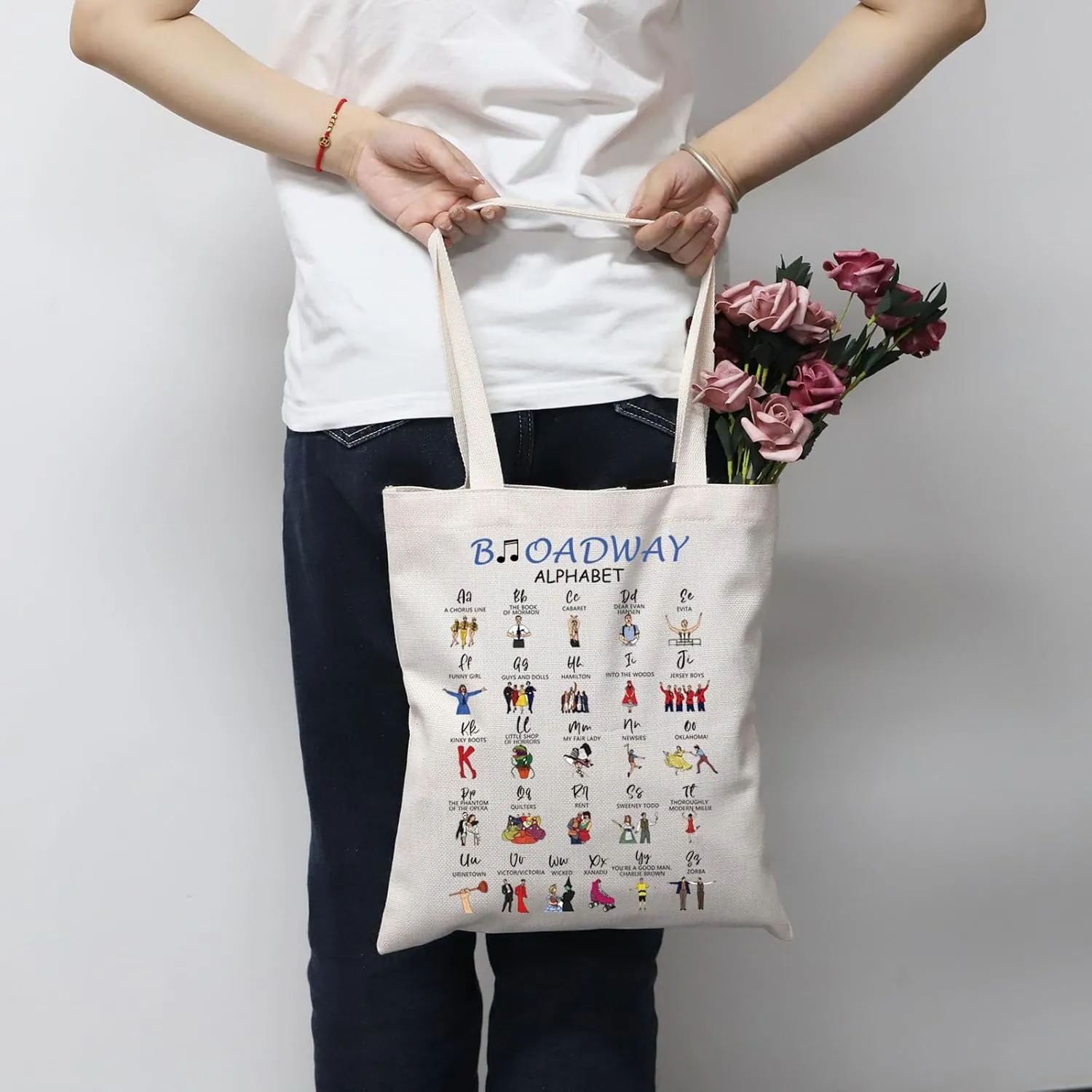 MNIGIU Musical Tote Bag Musical Lover Gift Musical Merchandise Musical Lover Gift