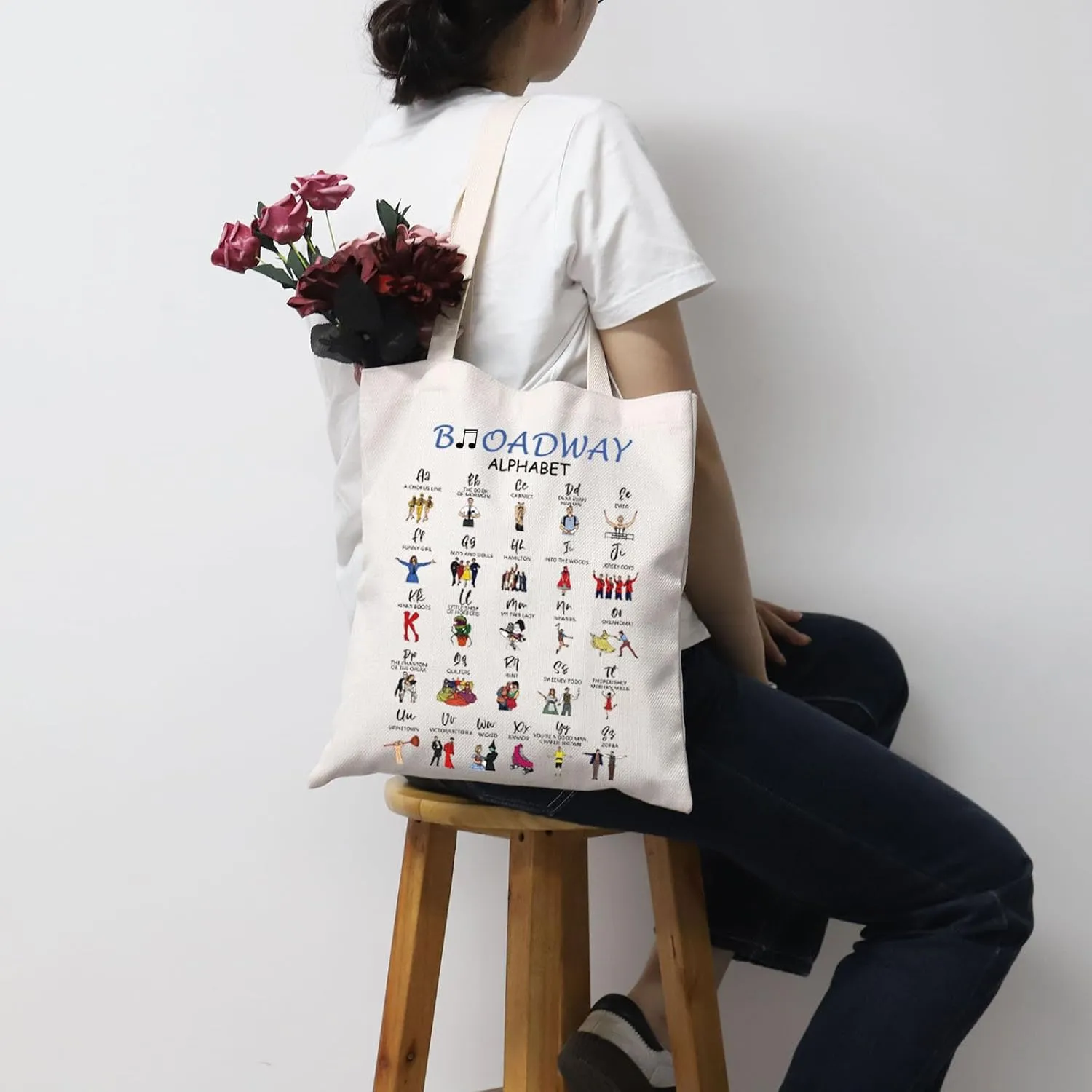 MNIGIU Musical Tote Bag Musical Lover Gift Musical Merchandise Musical Lover Gift