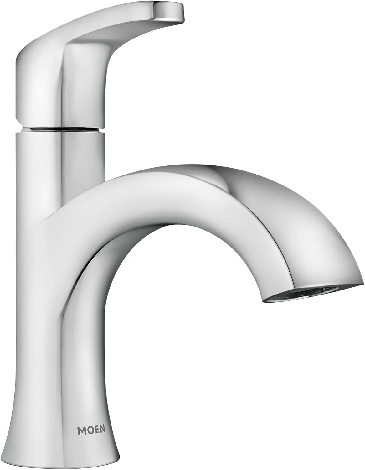 Moen Karis Chrome One-Handle Single Hole Bathroom Sink Faucet with Optional Deckplate, 84346