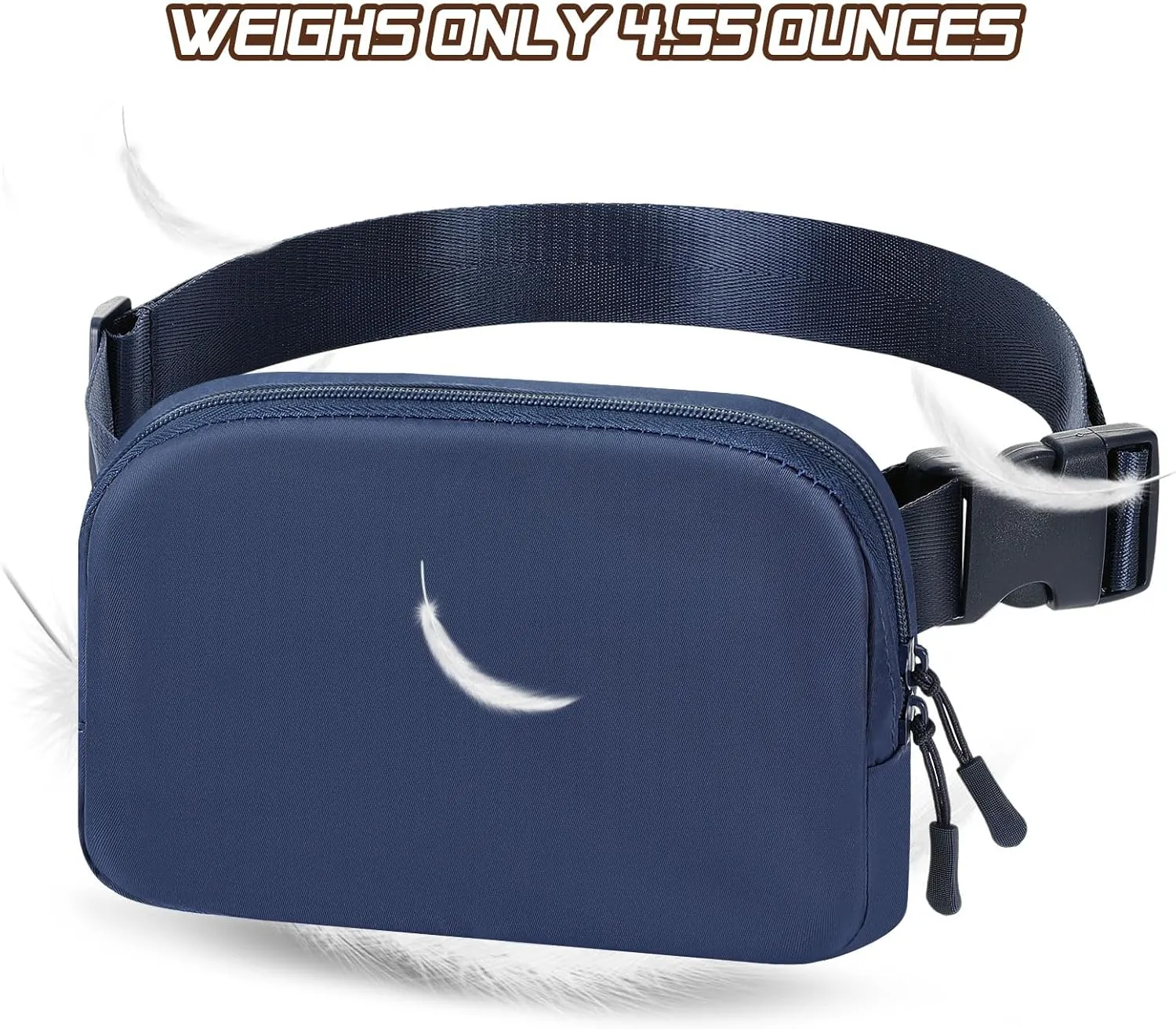 MoKo Fanny Packs for Women Men, Fashion Running Waist Packs, Crossbody Mini Bag Fanny Pack Belt Bag with Adjustable Strap for Running Outdoors Workout Travel Hiking Cycling
