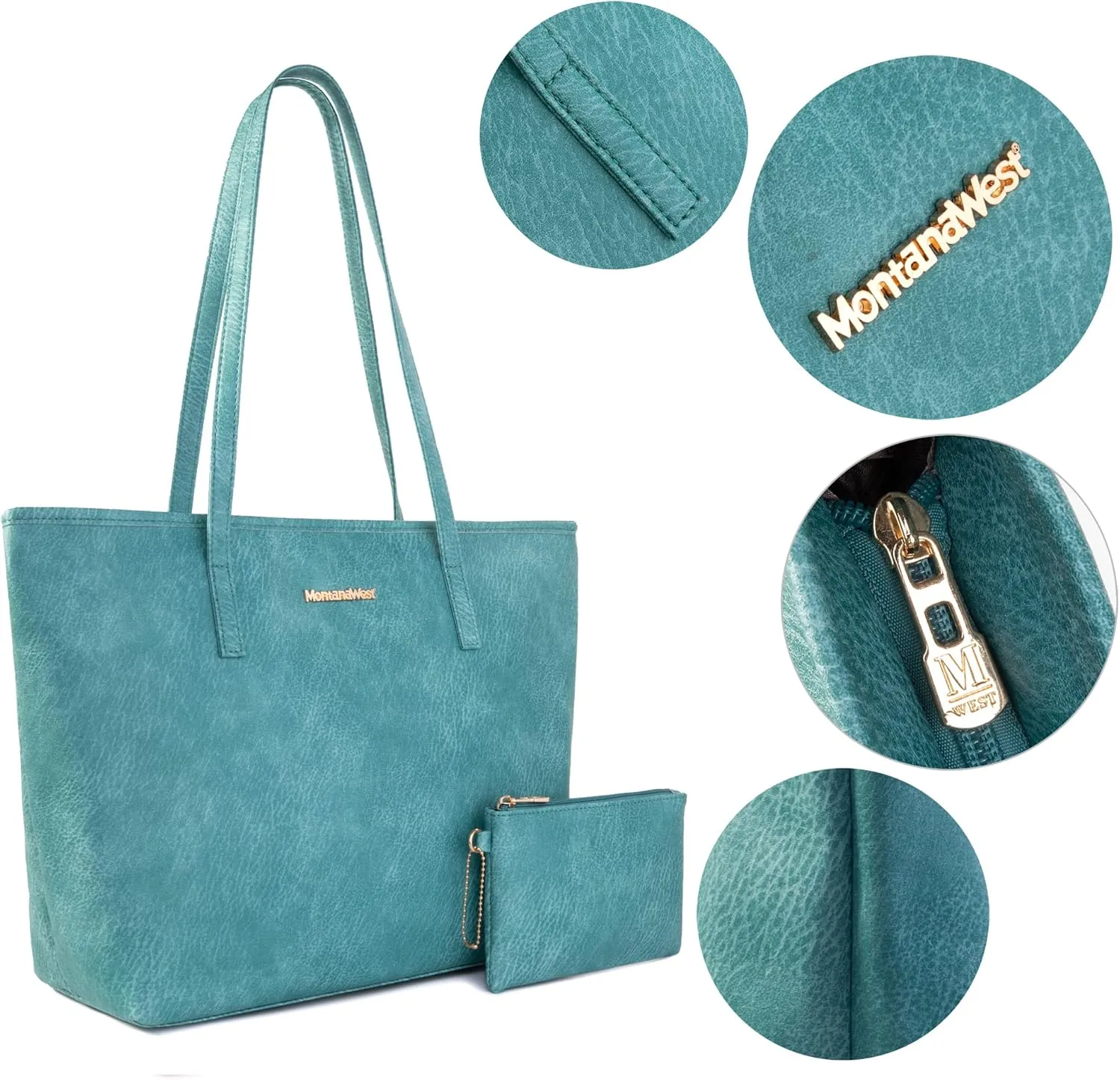 Montana West Tote Bags Vegan Leather Purses and Handbags for Women Top Handle Ladies Shoulder Bags