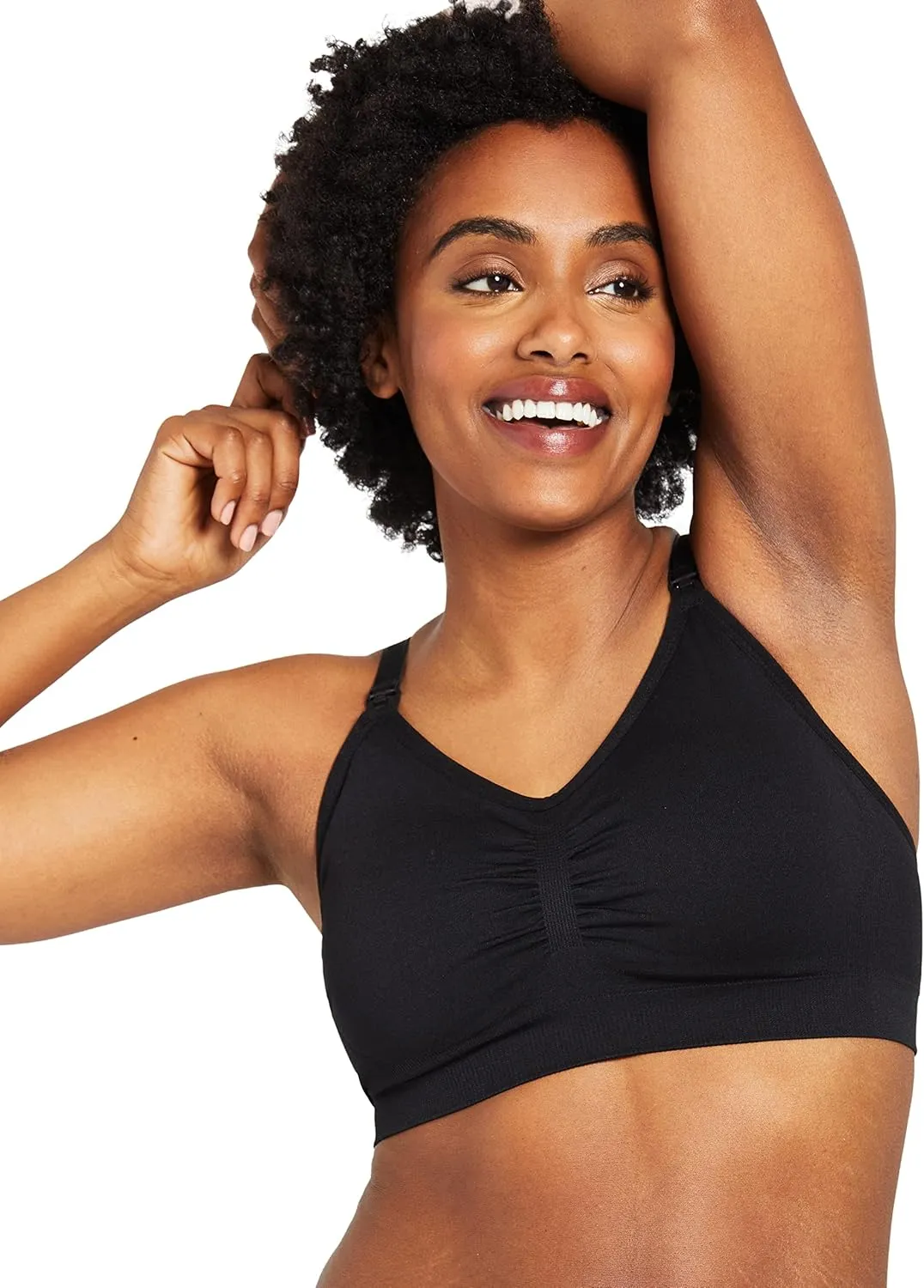 Motherhood Maternity Women's Wireless Clip Down Seamless Nursing Bra, 1 and 2 Packs