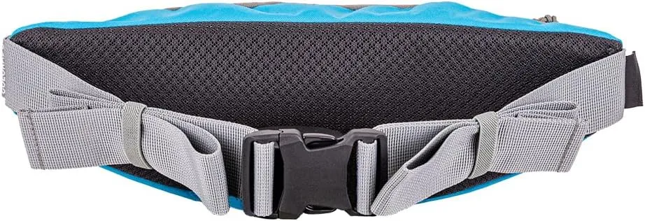 Mountainsmith Swoop Lumbar Waist Fanny Hip Pack, Running, Hiking, Travel, Dog-Walking, Outdoor Activities with 2 Zippered Pockets, Cyan Blue
