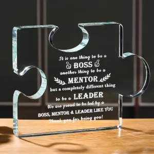 Movdyka Boss Gifts for Men Women Crystal Keepsake Best Boss Ever Appreciation Gifts for Boss Lady Christmas Gifts for Boss Desk Decoration