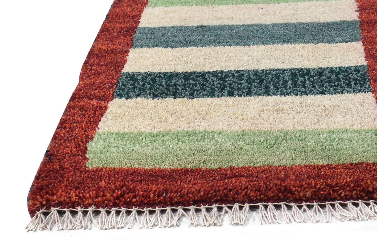 Multi Color Wool Rug 1X2 Tribal Hand Knotted Gabbeh Southwestern Small Carpet