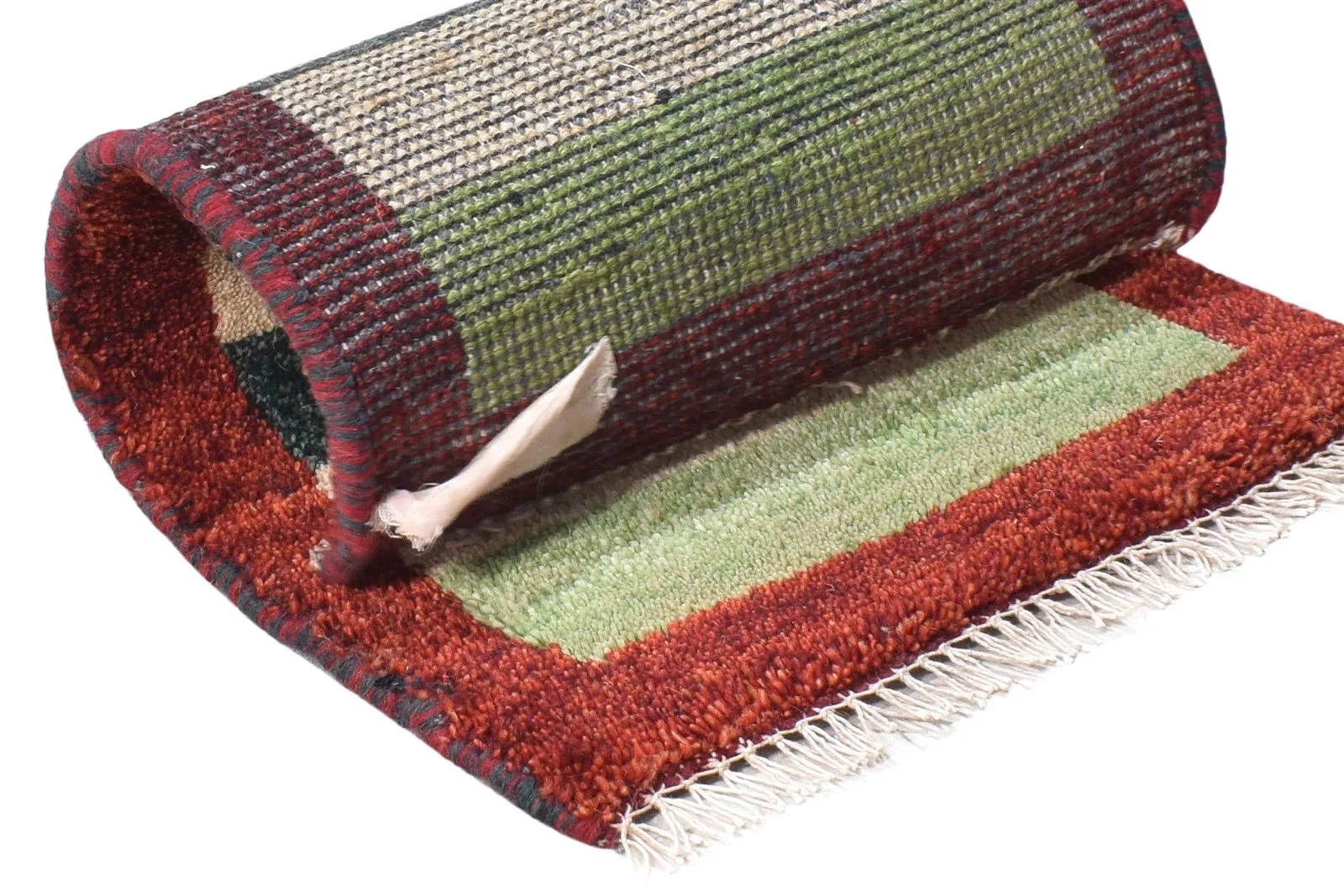 Multi Color Wool Rug 1X2 Tribal Hand Knotted Gabbeh Southwestern Small Carpet
