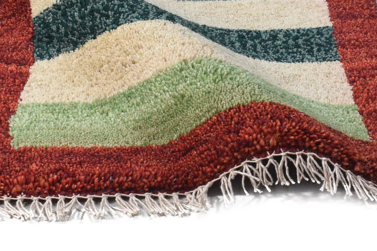 Multi Color Wool Rug 1X2 Tribal Hand Knotted Gabbeh Southwestern Small Carpet