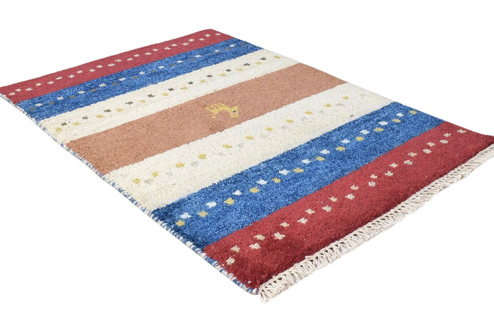 Multi Color Wool Rug 2X3 Southwestern Hand Knotted American Tribal Small Carpet