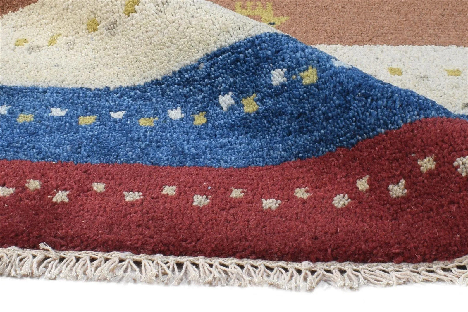 Multi Color Wool Rug 2X3 Southwestern Hand Knotted American Tribal Small Carpet