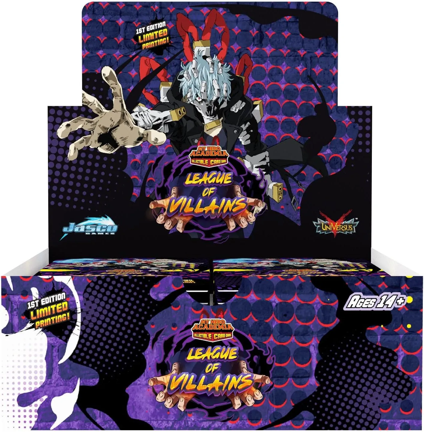 My Hero Academia Collectible Card Game Series 4 Unlimited League of Villains 10-Card Single-Pack Booster Pack | TCG for Adults | Ages 14  | 2 Players | Avg. Playtime 20-30 Mins | Made by Jasco Games