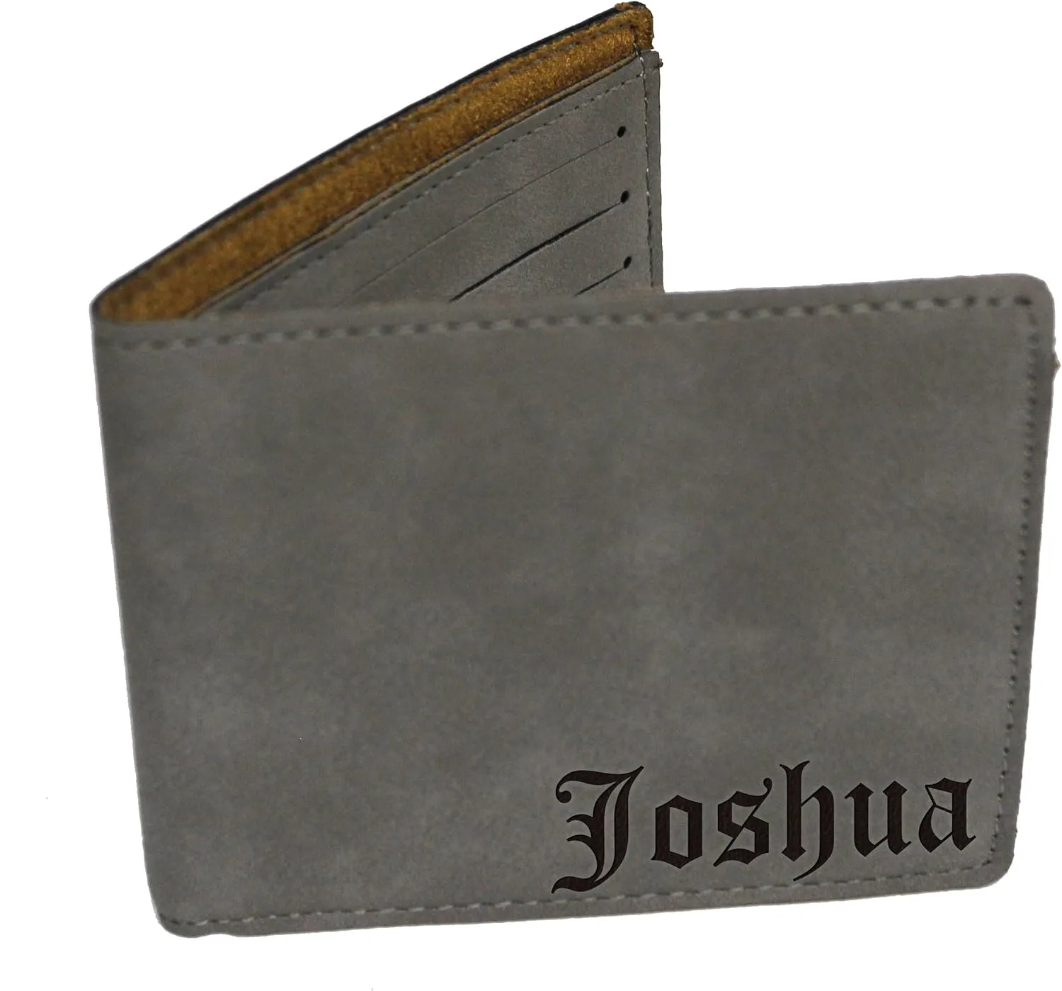 My Personal Memories Custom Personalized Bifold Wallet - Engraved With Your Text (Gray)