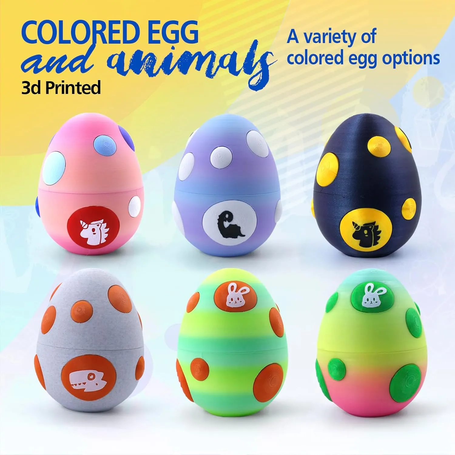 Mystery Mini 3D Printed Articulated Animal Figurines Set with Egg,Little Cute Animals Pocket Pet,3D Animals Toys,3D Printed Miniature Figurines Gift(Dragon&Axolotl &Capybara